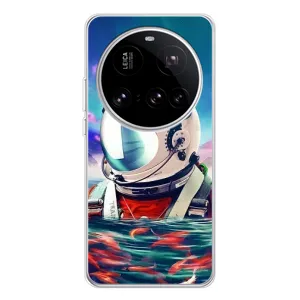 Силіконовый Чохол з принтом "Космонавти" на Xiaomi 15 Ultra (Космонавт у воді)