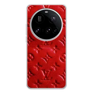 Текстурный Чехол Louis Vuitton для 15 Ультра (Красный ЛВ)