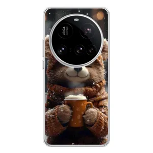 Друкований чохол 'Звірята з кавою' для Xiaomi 15 Ultra (Ведмедик з кавою)
