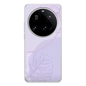 Чохол квітковий дизайн для Xiaomi 15 Ultra (Монстера фіолетова)
