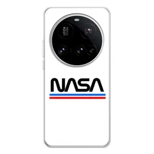 Силіконовый бампер з принтом "Наса" на Xiaomi 15 Ultra (NASA на білому тлі)
