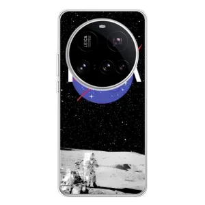 Силіконовый бампер з принтом "Наса" на Xiaomi 15 Ultra (Nasa на місяці)
