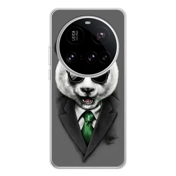 Чехол с рисунком «Панда в очках» для Xiaomi 15 Ultra