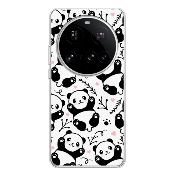 Чехол с рисунком «Пандочки» для Xiaomi 15 Ultra