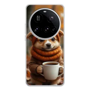 Друкований чохол 'Звірята з кавою' для Xiaomi 15 Ultra (Песик з кавою)