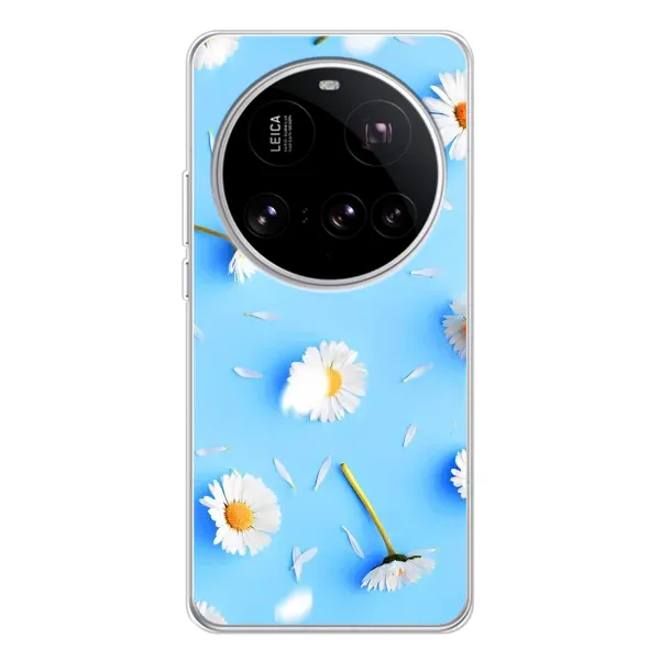 Чехол с рисунком «ромашки на голубом» для Xiaomi 15 Ultra