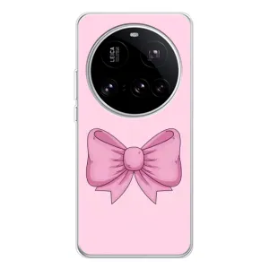 Чехол банты для Xiaomi 15 Ultra (Розовый бантик)