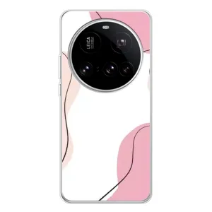 Чохол квітковий дизайн для Xiaomi 15 Ultra (Рожевий фон)
