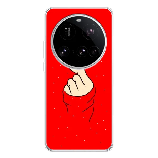 Чехол с рисунком «Сердце на красном» для Xiaomi 15 Ultra Чехол с рисунком «Сердце на красном» для Xiaomi 15 Ultra