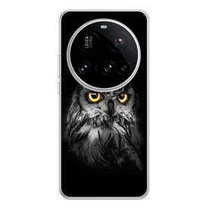 Чехлы с принтом СОВЫ для Xiaomi 15 Ultra (Сова на чёрном)