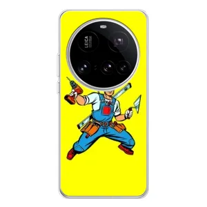 Силиконовый бампер (Работники) на Xiaomi 15 Ultra (Строитель)