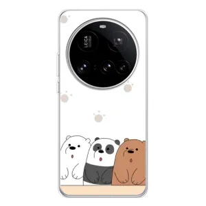 Чехлы с изображением разных животных для Xiaomi 15 Ultra (Удивленные медвеженки)