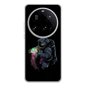 Силіконовый Чохол з принтом "Космонавти" на Xiaomi 15 Ultra (В руках земля)