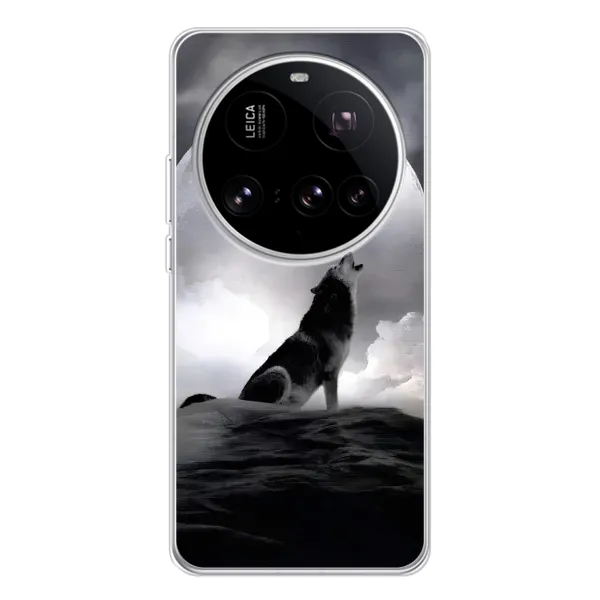 Чехол с рисунком «Волк и луна» для Xiaomi 15 Ultra Чехол с рисунком «Волк и луна» для Xiaomi 15 Ultra
