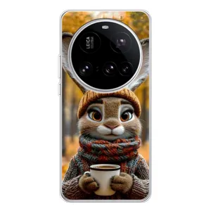 Друкований чохол 'Звірята з кавою' для Xiaomi 15 Ultra (Зайчик з кавою)