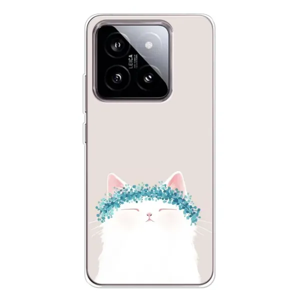 Чехол с рисунком «Белый котик» для Xiaomi 15 Чехол с рисунком «Белый котик» для Xiaomi 15