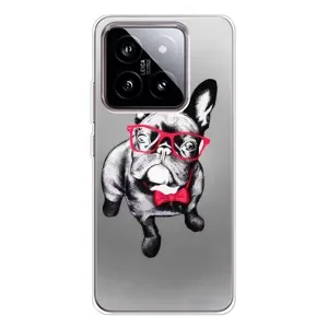 Чехол (ТПУ) Милые собачки для Xiaomi 15 (Бульдог в очках)
