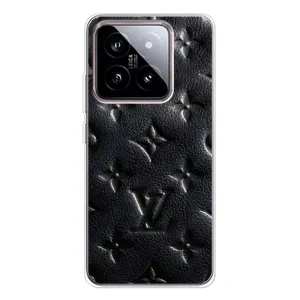 Текстурный Чехол Louis Vuitton для Сяоми 15 (Черный ЛВ)
