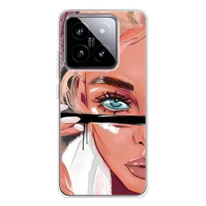 Силиконовый Чехол на Xiaomi 15 с картинкой Стильных Девушек (Девушка и ресницы)