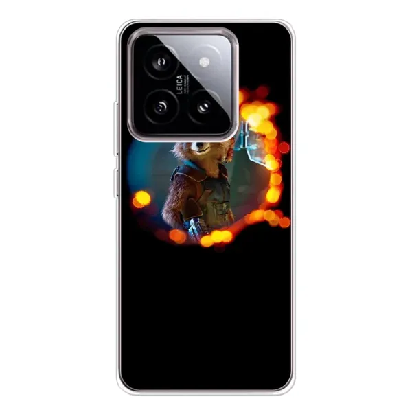 Чехол с рисунком «Енот Ракета» для Xiaomi 15