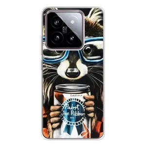 Силиконовый Чехол с Енотами на Xiaomi 15 (Енот в очках)