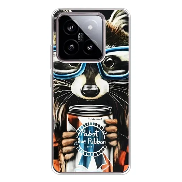 Чехол с рисунком «Енот в очках» для Xiaomi 15 Чехол с рисунком «Енот в очках» для Xiaomi 15