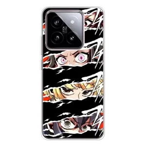 Силиконовые чехлы с глазами Anime для Сяоми 15 (Глаза на чорном)
