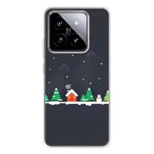 Силиконовый бампер на рождество для Xiaomi 15 (Город зимний)