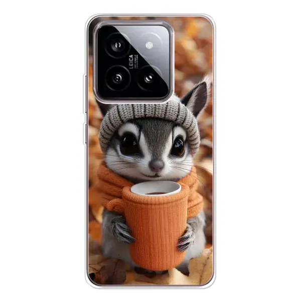 Чехол с рисунком «Грызунчик с кофе» для Xiaomi 15 Чехол с рисунком «Грызунчик с кофе» для Xiaomi 15