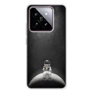 Силиконовый Чехол с принтом "Космонавты" на Xiaomi 15 (Космонавт романтик)