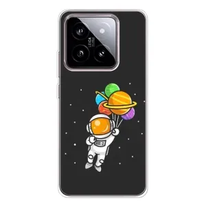 Силиконовый Чехол с принтом "Космонавты" на Xiaomi 15 (Космонавт с шариками)