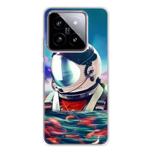Силиконовый Чехол с принтом "Космонавты" на Xiaomi 15 (Космонавт в воде)