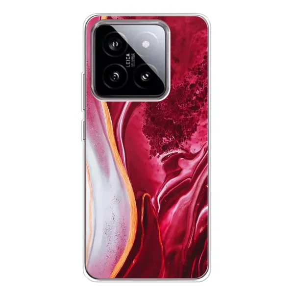 Чехол с рисунком «Красный мрамор» для Xiaomi 15 Чехол с рисунком «Красный мрамор» для Xiaomi 15