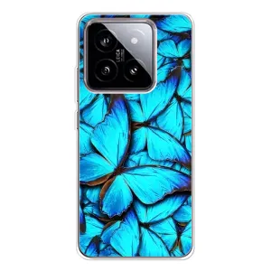Силиконовый бампер с картинкой животных для Xiaomi 15 (Крылья бабочек)