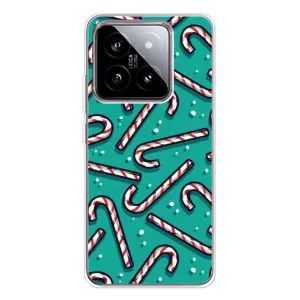 Силиконовый бампер на рождество для Xiaomi 15 (Леденцы)