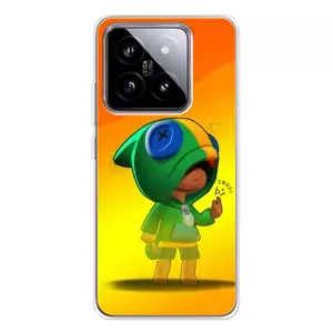 Чехол Бравл Старс для Xiaomi 15 (LEON в кофте)