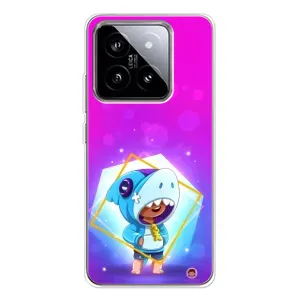 Чехол Бравл Старс для Xiaomi 15 (Леон в костюме Акулы)