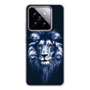 Чехол с картинкой на Xiaomi 15 (Лев - синий)