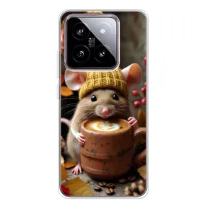 Печатный чехол «Зверята с кофе» для Xiaomi 15 (Мышка с кофе)