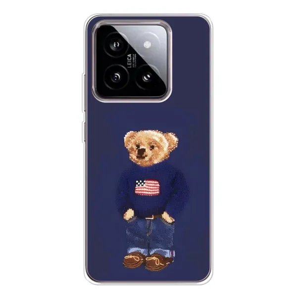 Чехол с рисунком «Мишка USA» для Xiaomi 15 Чехол с рисунком «Мишка USA» для Xiaomi 15