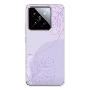 Чехол цветочный дизайн для Xiaomi 15 (Монстера фиолетовая)