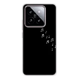 Чохол з картинками на чорному фоні для Xiaomi 15 (Ноти)