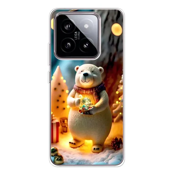 Чехол с рисунком «Новогодний ведмеженок» для Xiaomi 15