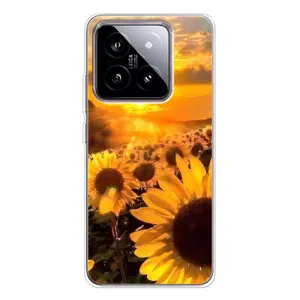 Чехол с Цветами для Xiaomi 15 (поле подсолнухов)