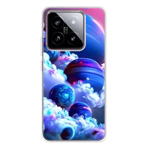 Чехлы КОСМОС для Xiaomi 15 (Синие планеты)