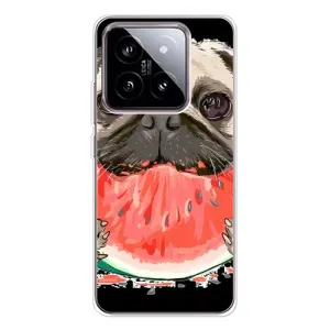 Чехол (ТПУ) Милые собачки для Xiaomi 15 (Смешной Мопс)