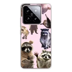 Силиконовый Чехол с Енотами на Xiaomi 15 (Смешные Еноты)