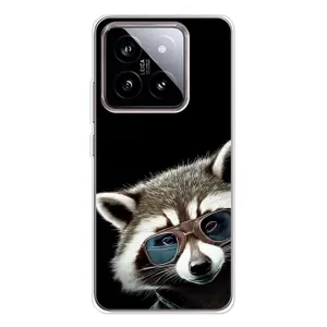 Силиконовый Чехол с Енотами на Xiaomi 15 (Стильный Енот)