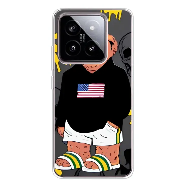 Чехол с рисунком «Teddy USA» для Xiaomi 15 Чехол с рисунком «Teddy USA» для Xiaomi 15