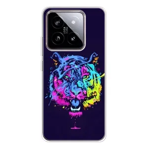 Силиконовый бампер с картинкой животных для Xiaomi 15 (Тигр-Арт)
